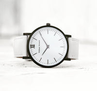 William Strouch Watch - SPACE GREY + LEATHER STRAP
