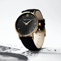 William Strouch Watch - CLASSIC BLACK + GOLD STRAP