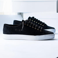 Shoes - BLACK CORDUROY SNEAKERS