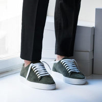 Shoes - OLIVE CORDUROY SNEAKERS