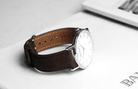 Watch - CLASSIC SILVER + LEATHER STRAP