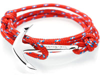 Virginstone Bracelet - Anchor Bracelet Red + Silver
