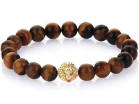 Atolyestone Bracelet - 18K GOLD LION TIGER EYE