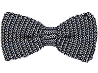 Bow Tie - Knit Bow Tie Navy White