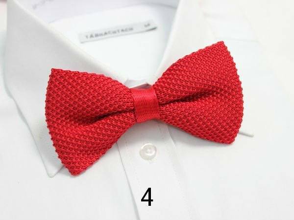 Bow Tie - Knit Bow Tie Red