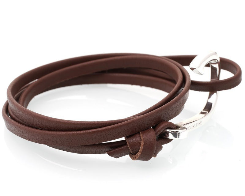 virginstone Bracelet - Hook Bracelet Brown / Silver